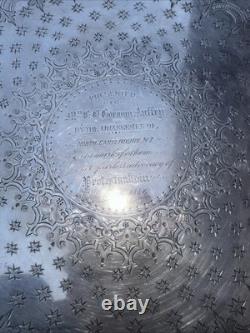 Plateau à esclave en argent Sterling vintage 1886 M. S Steinson Christchurch, Nouvelle-Zélande