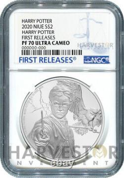 Potter Harry 2020 1 Oz. Silver Coin Classic Ngc Pf70 Premières Libérations Avec Objectifs