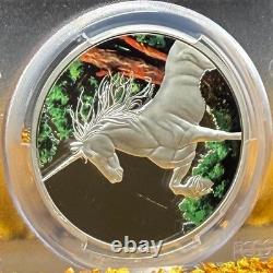 Preuve 2014 5 $ Île Tokelau Licorne Colorisée PCGS FS PR70DCAM 1 de 15 Impeccable