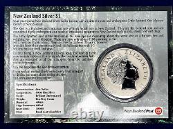 Rare 2004 'Petit Kiwi tacheté' 1 once d'argent dollar néo-zélandais BE (DERNIER)