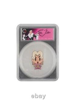 Ric Flair 2023 Peignoir Rose Chibi 2 oz Argent Étiquette Autographiée