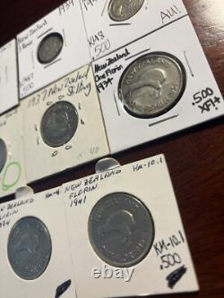 SUPER ! Lot de pièces en argent de Nouvelle-Zélande - Monnaies étrangères du monde - Argent fractionnaire