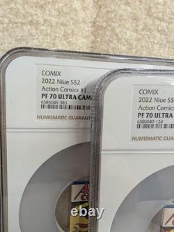 SUPERMAN ! Nouvelle-Zélande Mint Action Comics n° 1 2022 1 oz. 999 PF70 Ultra Cameo Coin