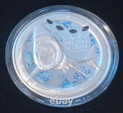 Semaine des requins - 1 oz d’argent de la New Zealand Mint - Grand requin blanc 2012 avec emballage d’origine et certificat d’authenticité