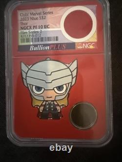 Série Chibi Marvel THOR 2023 Niue S$2 NGCX PF 10 UC Film Series 2 Bullion Plus