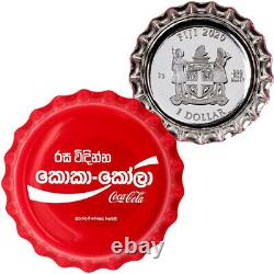 Sri Lanka Coca Cola Bottle Cap Édition Mondiale 2020 6 Gram 1 $ Pièce D'argent Fiji