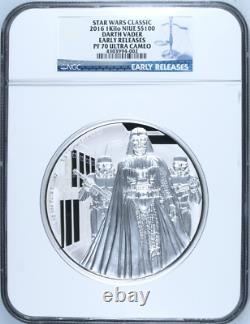 Star Wars Classic Darth Vader 2016 Nuie 1 Kilo Silver Coin 100 $ Ngc 70 Er