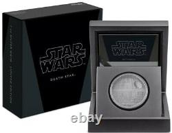 Star Wars Death Star 2020 1 Oz $2 Seulement 5000 Minté! Silver Proof Niue Box & Coa