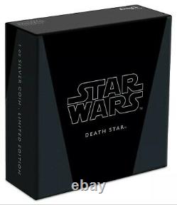 Star Wars Death Star 2020 1 Oz $2 Seulement 5000 Minté! Silver Proof Niue Box & Coa