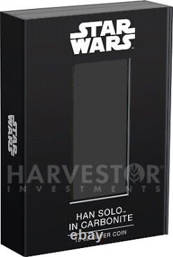 Star Wars Han Solo Gelé Dans Carbonite 10 Oz. Silver Ngc Ms70 Premières Versions