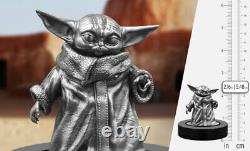 Star Wars Mandalorian The Enfant 150g Sterling Silver Miniature Statue Yoda Grogu