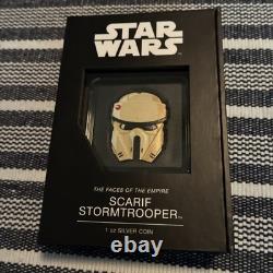 Star Wars Scarif Stormtrooper pièce d’argent 1 oz 999 New Zealand Mint Niue COA