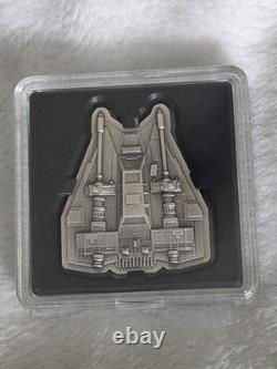 Star Wars Snowspeeder pièce de monnaie en argent fin 999 de 1 oz de la New Zealand Mint, bullion