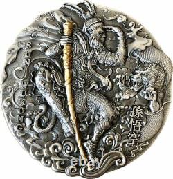 Sun Wukong Journey Au Nice 2oz Silver Coin Ngc 70 Premières Communiquations