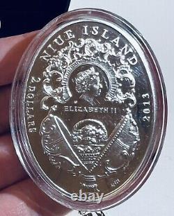 Œuf Kremlin de Moscou 2013 Pièce de monnaie en argent de 2 dollars néo-zélandais avec cristaux Swarovski